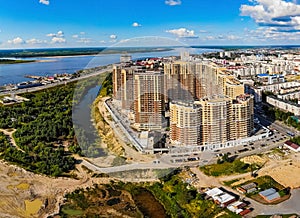 Residential development from high-rise buildings. The city is an nefteyugansk, yugra