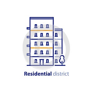 Residential district concept, real estate development, apartment building