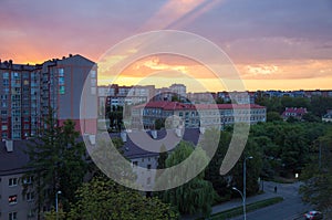 Residential district in Kaliningrad Russia.