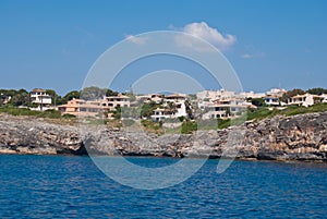 Residential district and the rocky shore, Majorca