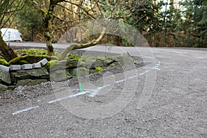 Residential driveway prepared for paving