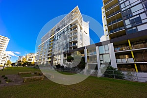 Residential high rise apartment building in inner Sydney suburb NSW Australia.