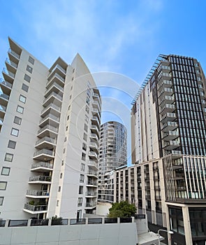 Residential high rise apartment building in inner Sydney suburb NSW Australia.