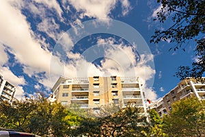 Residential high rise apartment building in inner Sydney suburb NSW Australia.