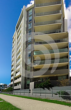 Residential high rise apartment building in inner Sydney suburb NSW Australia.