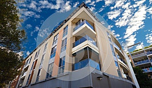 Residential high rise apartment building in inner Sydney suburb NSW Australia.