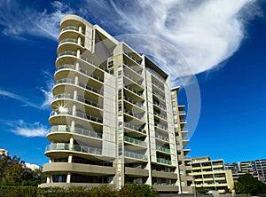 Residential high rise apartment building in inner Sydney suburb NSW Australia.