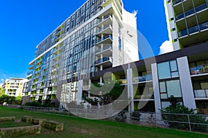 Residential high rise apartment building in inner Sydney suburb NSW Australia.