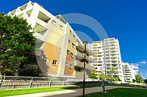 Residential high rise apartment building in inner Sydney suburb NSW Australia.