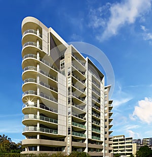 Residential high rise apartment building in inner Sydney suburb NSW Australia