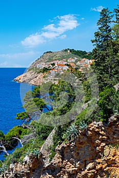 Residential hillside view north of Old Town Dubrovnik