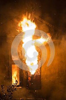 Residential home on fire