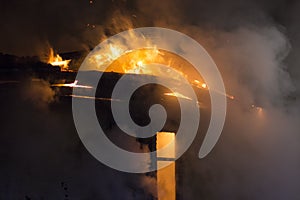 Residential home on fire