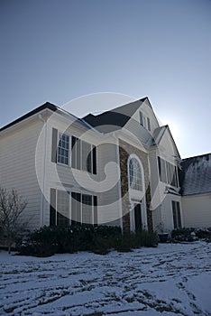 Residential home in winter