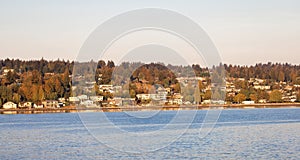 Residential Homes by the Ocean in the City of Nanaimo during a sunny summer day.