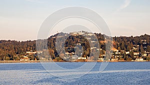 Residential Homes by the Ocean in the City of Nanaimo during a sunny summer day.