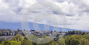 Residential homes in suburban neighborhood. Modern Cityscape