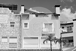 residential house building facade. house building stoop. photo of house building.