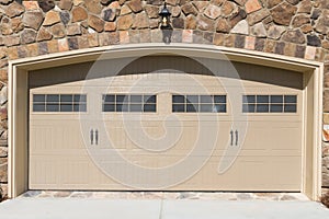 Residential house garage door