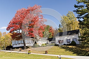 Residential house in Vermont Autumn