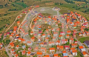 Residential houses aerial view