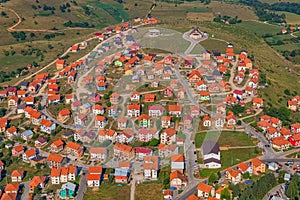 Residential houses aerial view