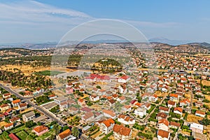 Residential houses aerial view