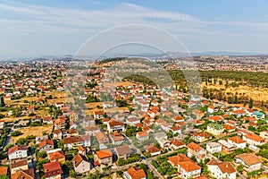 Residential houses aerial view