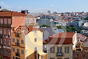 The residential houses in the Bairro Alto district. Lisbon. Port photo