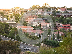 Residential houses in Melbourne`s suburb. Moonee Valley, VIC Australia.