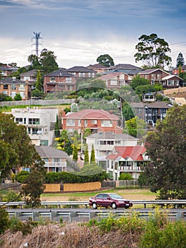 Residential houses in Melbourne`s suburb. Moonee Valley, VIC Australia. photo