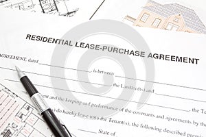 Residential lease or purchase agreement