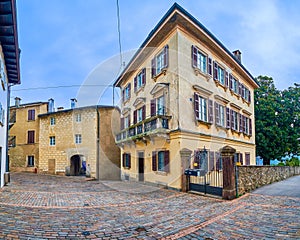 Residential mansion in small historic village Gentilino, Collina d\'Oro, Switzerland photo