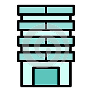 Residential multistory icon vector flat