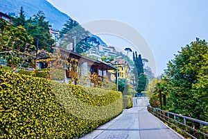 Residential neighborhood of Castagnola town, Lugano, Switzerland