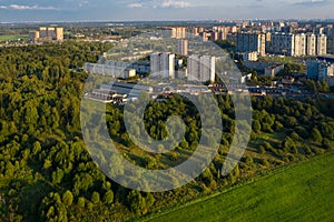 Residential neighborhood in the forest