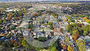 Residential neighborhood mixed of Church, School district and row of single-family house with swimming pool surrounding by