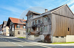 Residential neighborhood. Village of Alberschwende, state of Vorarlberg