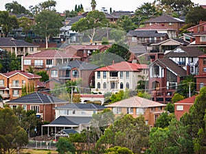 Residential houses in Melbourne`s suburb. Moonee Valley, VIC Australia. photo