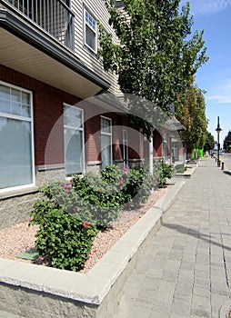 Residential part of downtown Kamloops, BC, Canada
