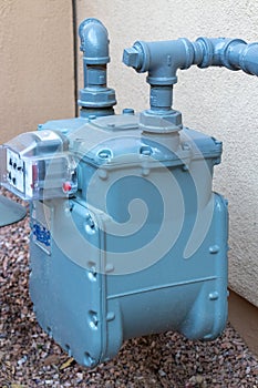 Residential piping for natural gas meter