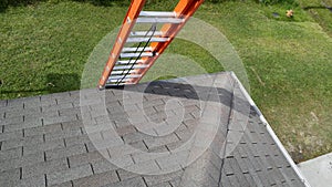 Residential Roof repairs; ladder