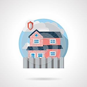 Residential security color detailed icon