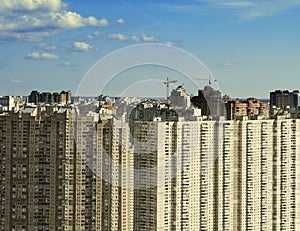 Residential settlement in city