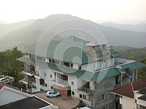 Residential society in mountain range