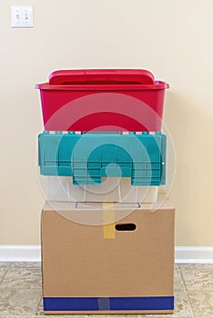 Residential Storage Containers In a Stack