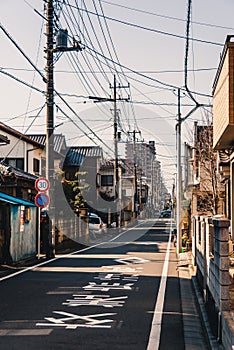 Residential street in Kawagoe