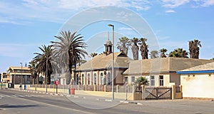 Residential street in Swakopmund with lovely Germanic architectural buildings