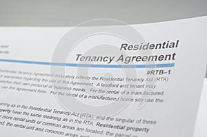 Residential tenancy agreement photo