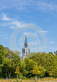 A residential tower on the Havel River, Potsdam, Brandenburg, Germany